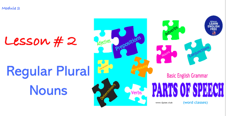 Regular Plural Nouns - Lets Quiz